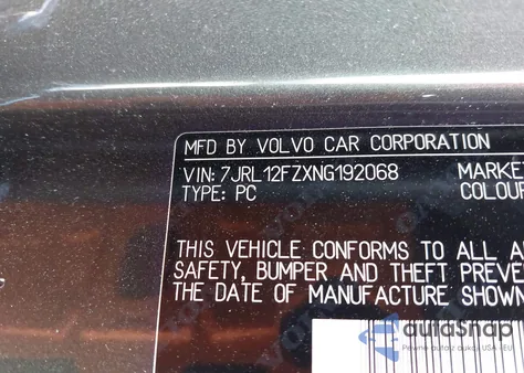 2022 Volvo S60 B5 Inscription/B5 Momentum from USA, damaged, VIN 7JRL12FZXNG192068